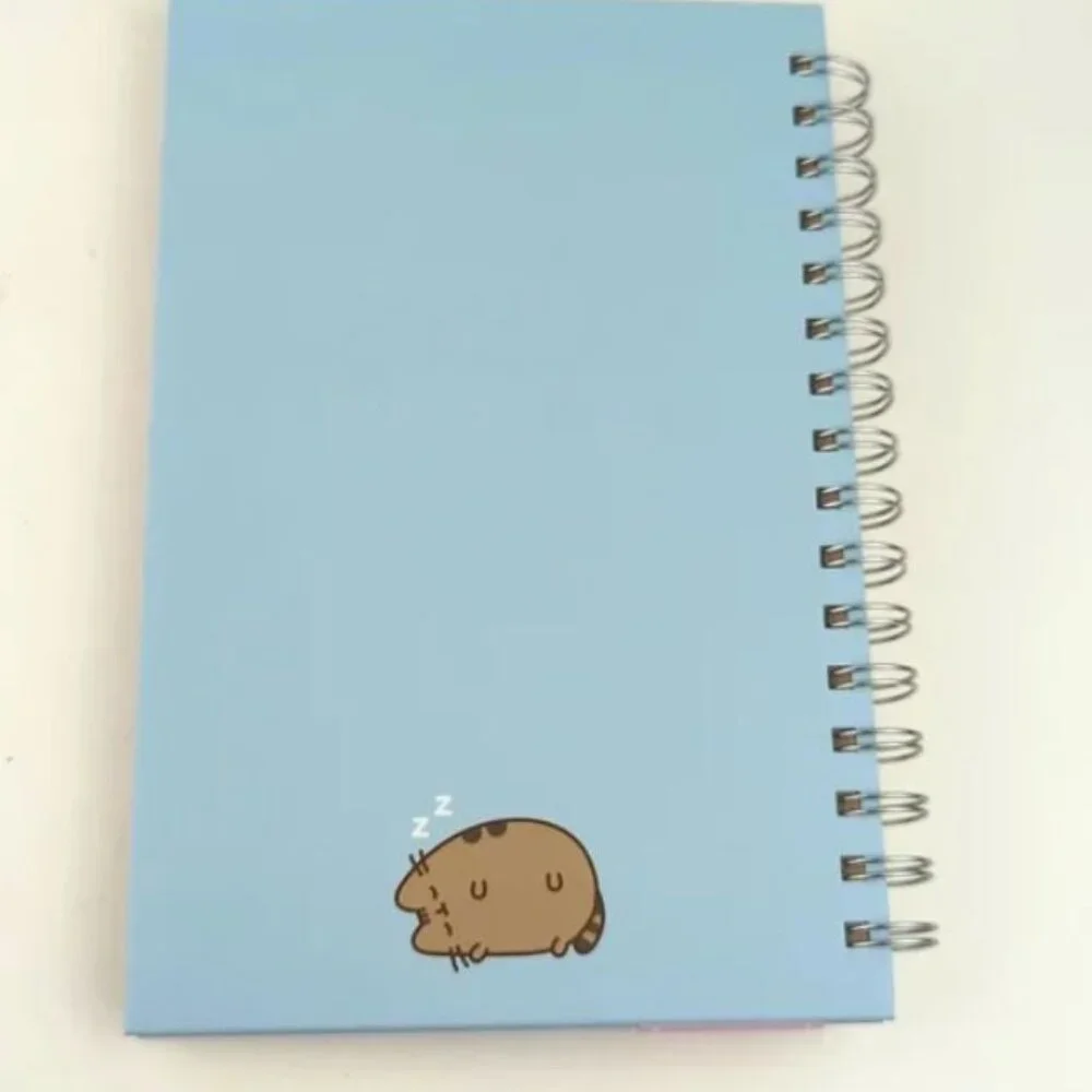 NWT PUSHEEN Spiral Hardcover Notebook with Pen and Stickers